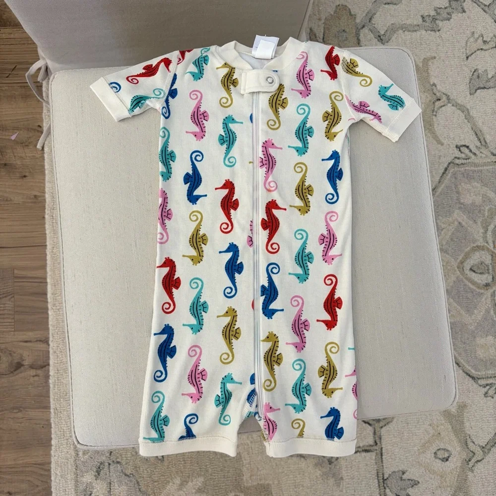 Hanna Andersson Sea Horse Shortie Zip Pajama 2T - Picture 4 of 4